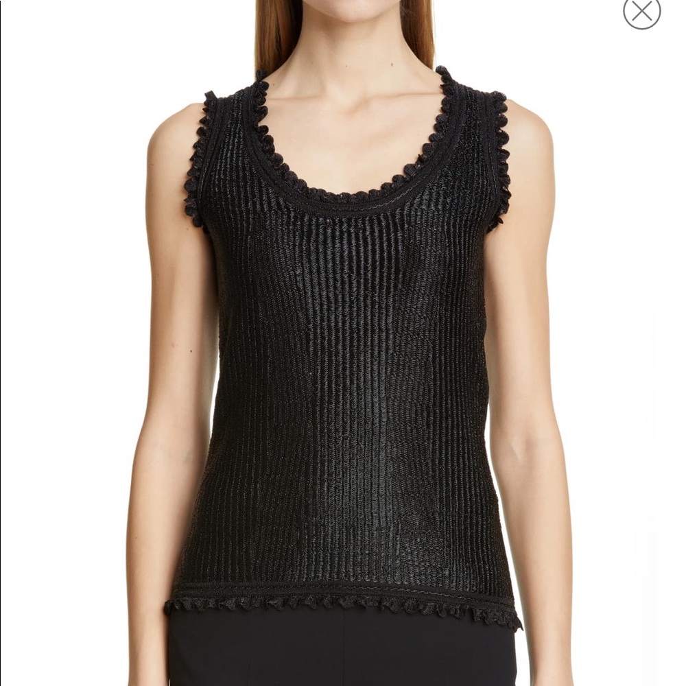 Alexander McQueen ruffle trim ribbed  size L